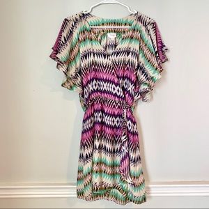 Parker abstract wrap dress